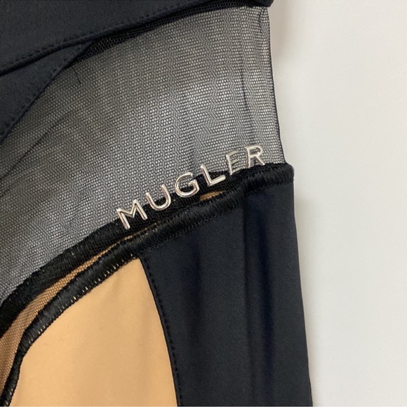 NEW Mugler Sheer Swirl Leggings - Picture 8 of 11